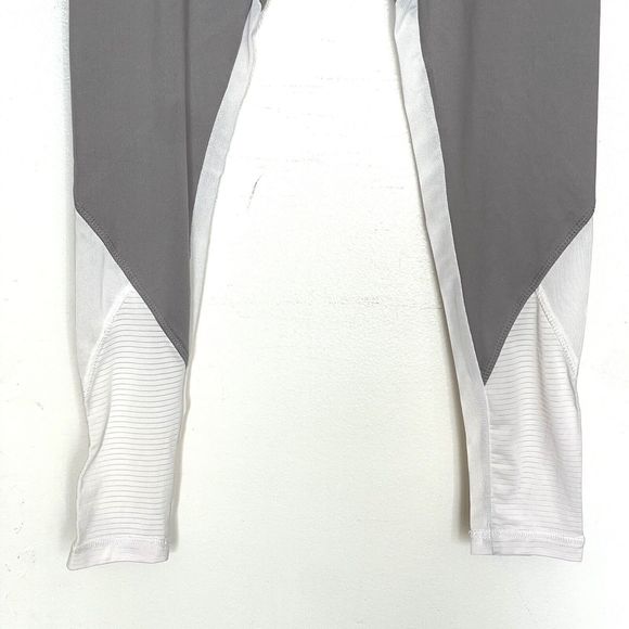 Danskin Womens Leggings Sz Small Mid Rise Mesh Logo Gray Activewear Workout - Picture 5 of 14